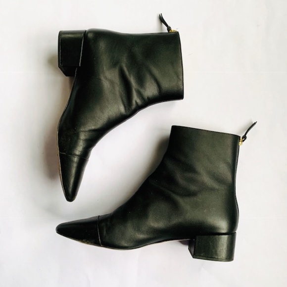 J. Crew Black Leather Roxie Boots - Picture 1 of 4